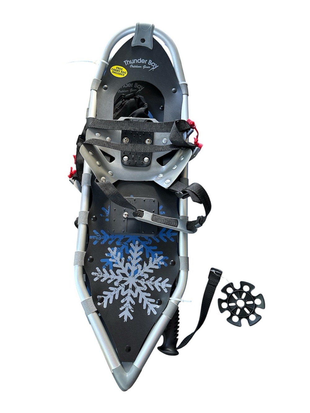 NWT Unisex Thunder Bay Snowshoe with Snowflake Graphic - Black & Silver